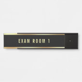 Prüfungsraum für Schwarz-Gold-Vorlage Türschild (Vorderseite )