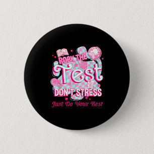 Prüfungstag Rock The Test Motivierend Für Lehrer Button
