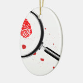 Prufying Glass Keramik Ornament (Links)