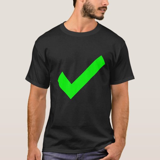 Prüfzeichen Ja Bestätigter Karo Das Feld Karo-Mark T-Shirt (Vorderseite)