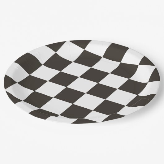 Prüfzeichmuster Pappteller (Schrägansicht)