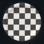 Prüfzeichmuster Pappteller<br><div class="desc">Prüfzeichmuster Die Markierung (bzw. die Markierung im Schachbrettmuster) wird an der Start-/Ziellinie angezeigt, um anzuzeigen, dass das Rennen offiziell beendet ist. An manchen Schaltkreisen zeigt der erste Fahnenpunkt eine wiederholte Markierung an (normalerweise auf der anderen Seite der Schaltung). Die Fahne wird häufig mit dem Gewinner eines Rennens in Verbindung gebracht,...</div>