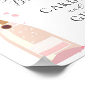 Prunkvolles Brunch Rosa Karten Geschenke Brautpart Poster (Ecke)