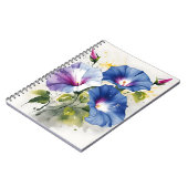 Prunkwinde - Aquarellblumen Notizblock (Linke Seite)