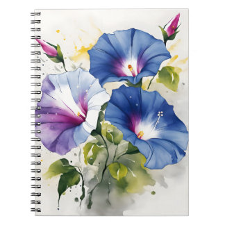 Prunkwinde - Aquarellblumen Notizblock