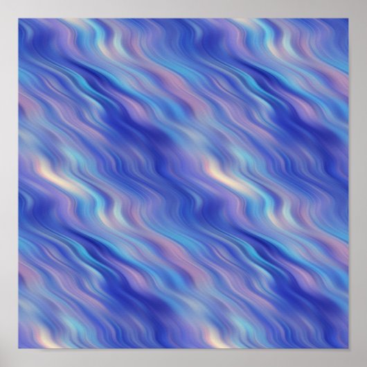 Prunkwinde Blau Wellenförmige Textur Poster (Vorne)