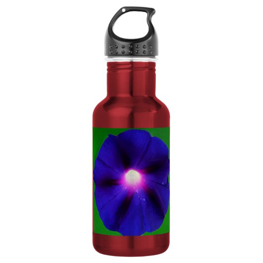 Prunkwinde-Blüte Edelstahlflasche (Vorderseite)
