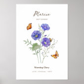Prunkwinde Geburtsmonatsblumenposter Poster (Vorne)