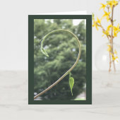 Prunkwinde Ranke und Blatt Blanko Karte (Gelbe Blume)