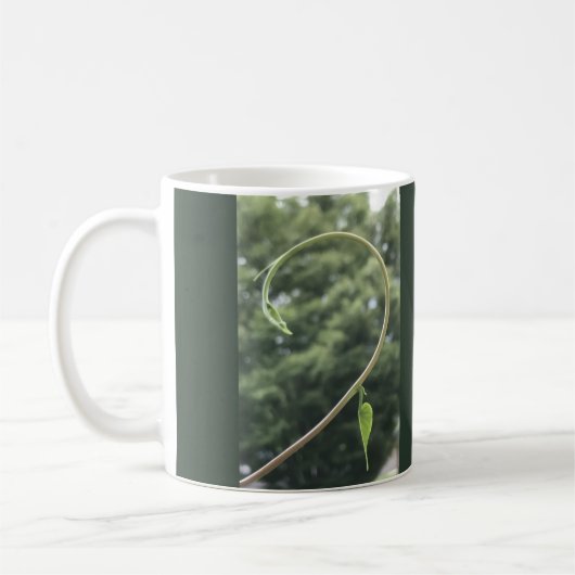 Prunkwinde Ranke und Blatt Kaffeetasse (Links)