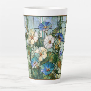 Prunkwinde und Mondblume Buntglas Milchtasse