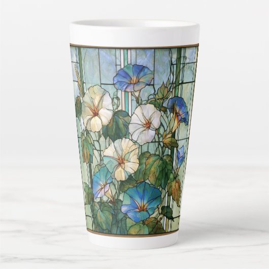 Prunkwinde und Mondblume Buntglas Milchtasse (Vorderseite)
