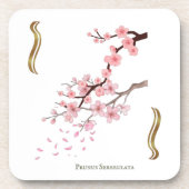 Prunus Serrulata T unter Glas Getränkeuntersetzer (Vorderseite)