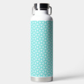 Prussian Blue Bow Tie Pattern Water Bottle Trinkflasche (Vorderseite)