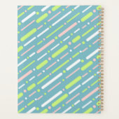 Prussian Blue Line Pattern Planner Planer (Rückseite)