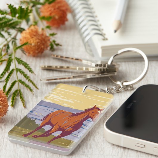 Pryor Mountain Wild Horse Range Schlüsselanhänger (Vorderseite rechts)