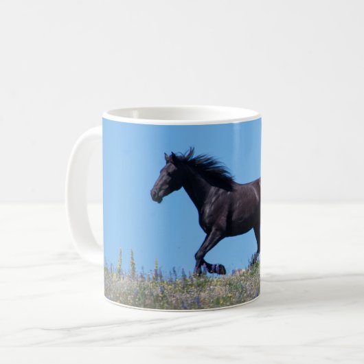 Pryor Mountain Wild Mustang Tasse (Vorderseite Links)