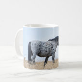 Pryor Mountain Wild Stallion und Fohlenkaffee Tass Kaffeetasse (Vorderseite Links)