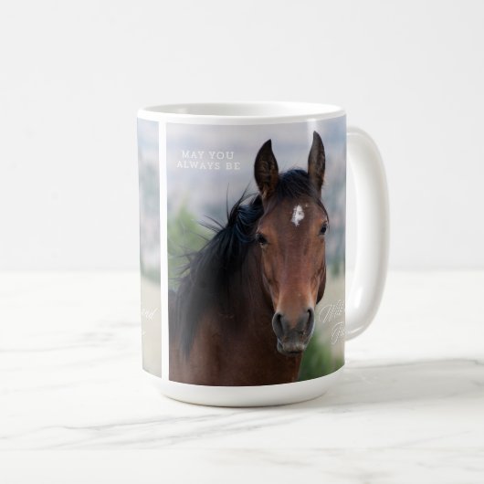 Pryor Mountain Wildes Pferd "Ula" Kaffeetasse (VorderseiteRechts)