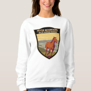Pryor Mountains Wildes Pferd Reichweite Vintag Sweatshirt