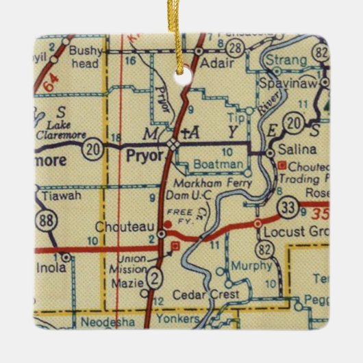 Pryor Oklahoma Keramikornament (Vorderseite)