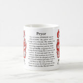 Pryor, Ursprung, Bedeutung und das Wappen Kaffeetasse (Mittel)