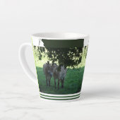 Przewalski Pferde Collage Latte Tasse (Linke Ecke)