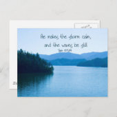 Ps 107:29 Er beruhigt den Sturm Postkarte (Vorne/Hinten)