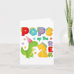 Ps der zwei Rex 2. Geburtstag Junge Dinosaurier T- Karte
