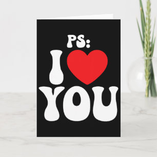 Ps I Love You Tag Lila Lustiger Valentinstag passe Karte
