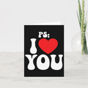 Ps I Love You Tag Purpur Lustig Valentine Passend Karte