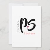 PS. Ich Liebe Sie | Valentinstag Feiertagskarte (Vorderseite)