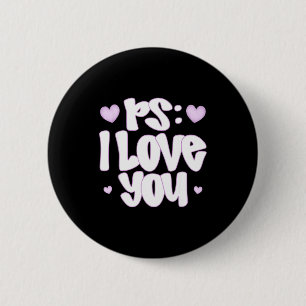 Ps Liebestag Valentinstag lila Herz Frauen Männer Button