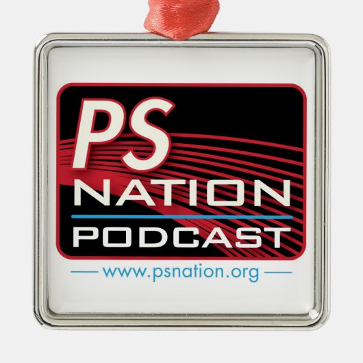 Ps-Nation - Logo-Verzierung Silbernes Ornament (Vorne)