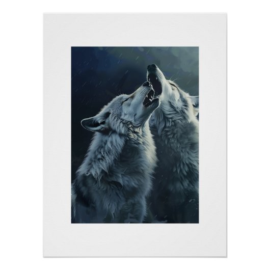PS Nature Designs, Howling Wolves Poster Art (Vorderseite)