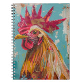 PS Nature Designs, Schönes BoHo-Rooster-Notebook Notizblock (Vorderseite)