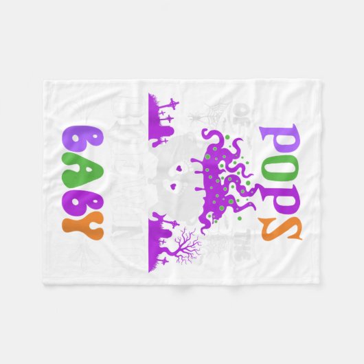 Ps Of The Brewing Baby Dad To Be Halloween Fleecedecke (Vorderseite (Horizontal))