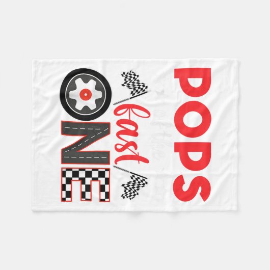 Ps Of The Fast One Birthday 1st Race Car Family Fleecedecke (Vorderseite (Horizontal))