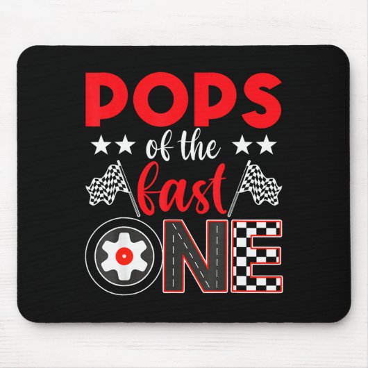 Ps Of The Fast One Birthday 1st Race Car Family Mousepad (Vorne)