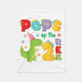 Ps Of The Two Rex 2nd Birthday Boy Dinosaur T-rex Fleecedecke (Vorderseite)