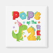 Ps Of The Two Rex 2nd Birthday Boy Dinosaur T-rex Magnet (Vorne)
