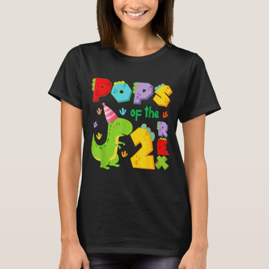 Ps Of The Two Rex 2nd Birthday Boy Dinosaur T-rex T-Shirt (Vorderseite)