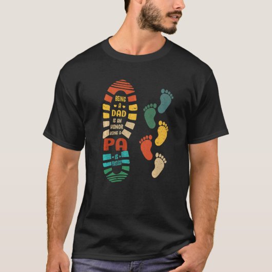 PS Pa Shoe von Mens mit wenig Fußabdrücken 1 T-Shirt (Vorderseite)