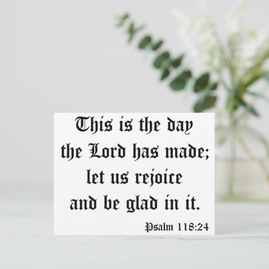 Psalm118:24 Postkarte (Stehend Vorderseite)