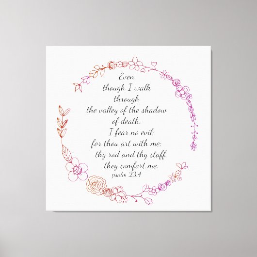 Psalm23:4 Leinwand (Vorderseite)