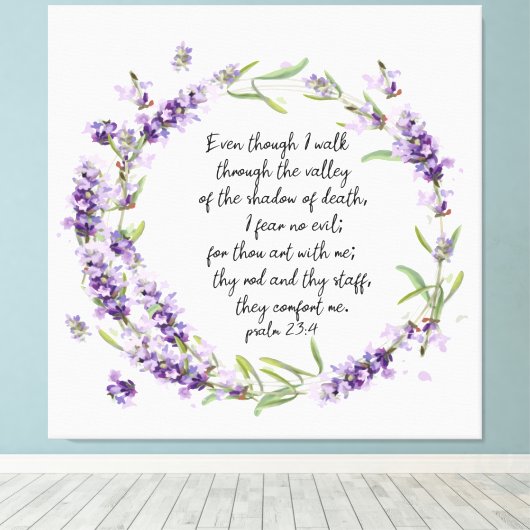 Psalm23:4 Leinwand (Insitu (Holzboden))