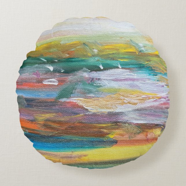 Psalm23 Rundes Kissen (Vorderseite)