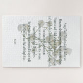 Psalm23, Weiße Blume, schwieriges Puzzle (Horizontal)