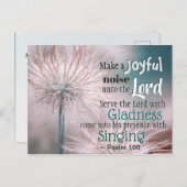 Psalm 100:1-2 Mach dem Herrn ein fröhliches Geräus Postkarte (Vorne/Hinten)