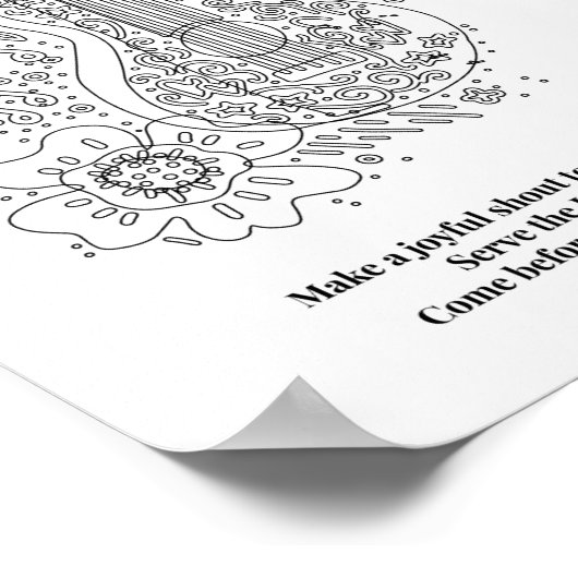 Psalm 100:1-2 poster (Ecke)